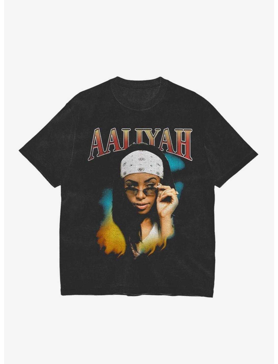 Aaliyah Side-Eye Girls T-Shirt, BLACK, hi-res