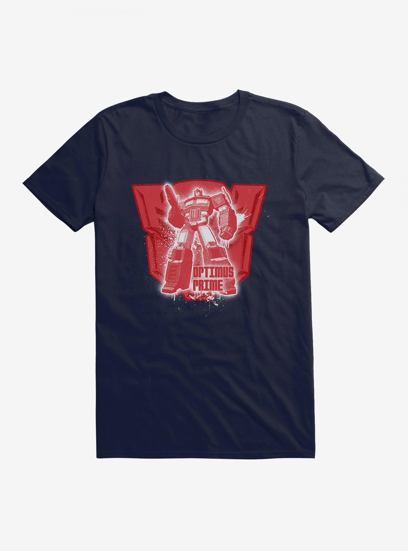 Transformers Optimus And Logo T-Shirt, NAVY, hi-res