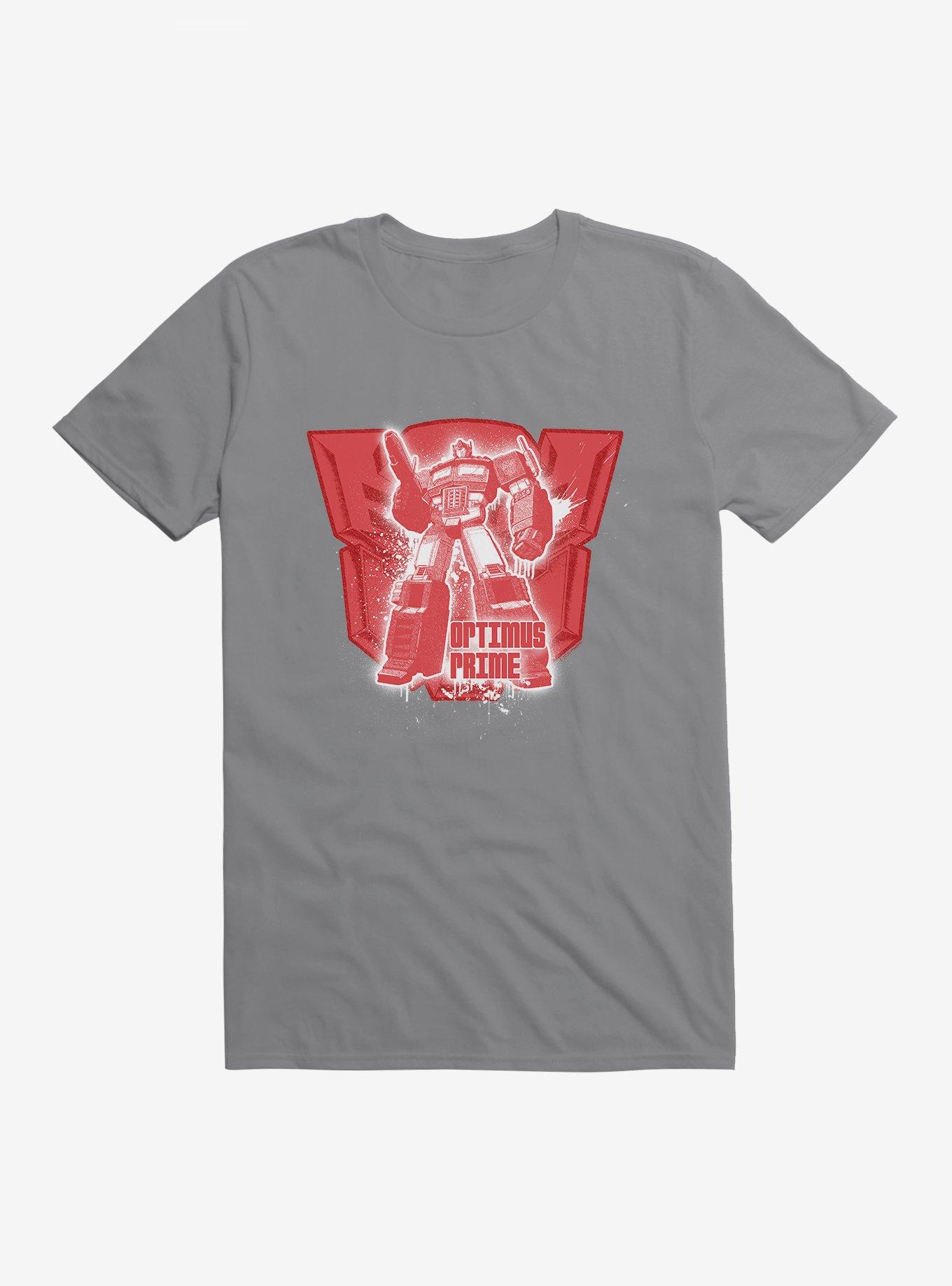Transformers Optimus And Logo T-Shirt, STORM GREY, hi-res