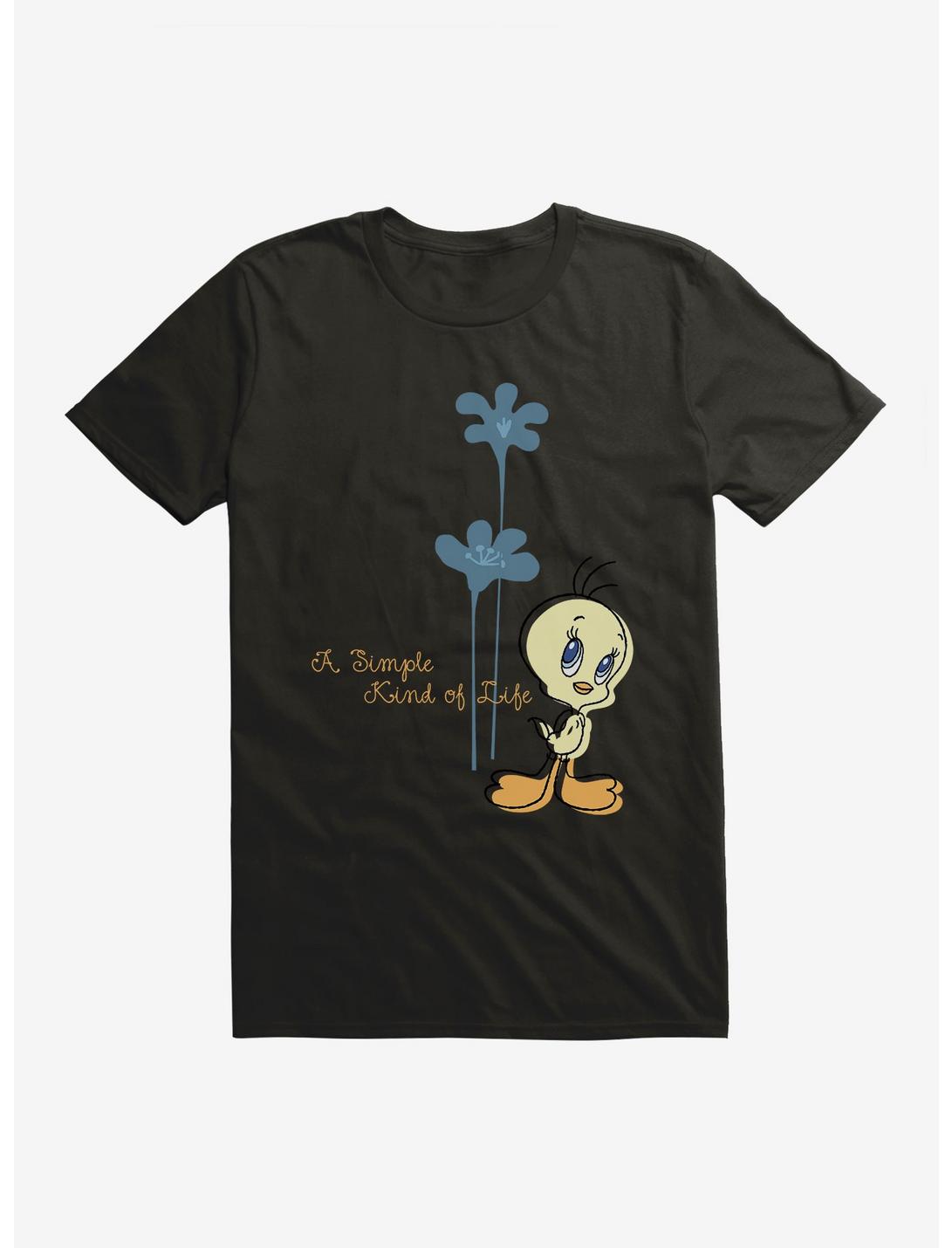 Looney Tunes Summer Fun Simple Life Flowers T-Shirt, BLACK, hi-res