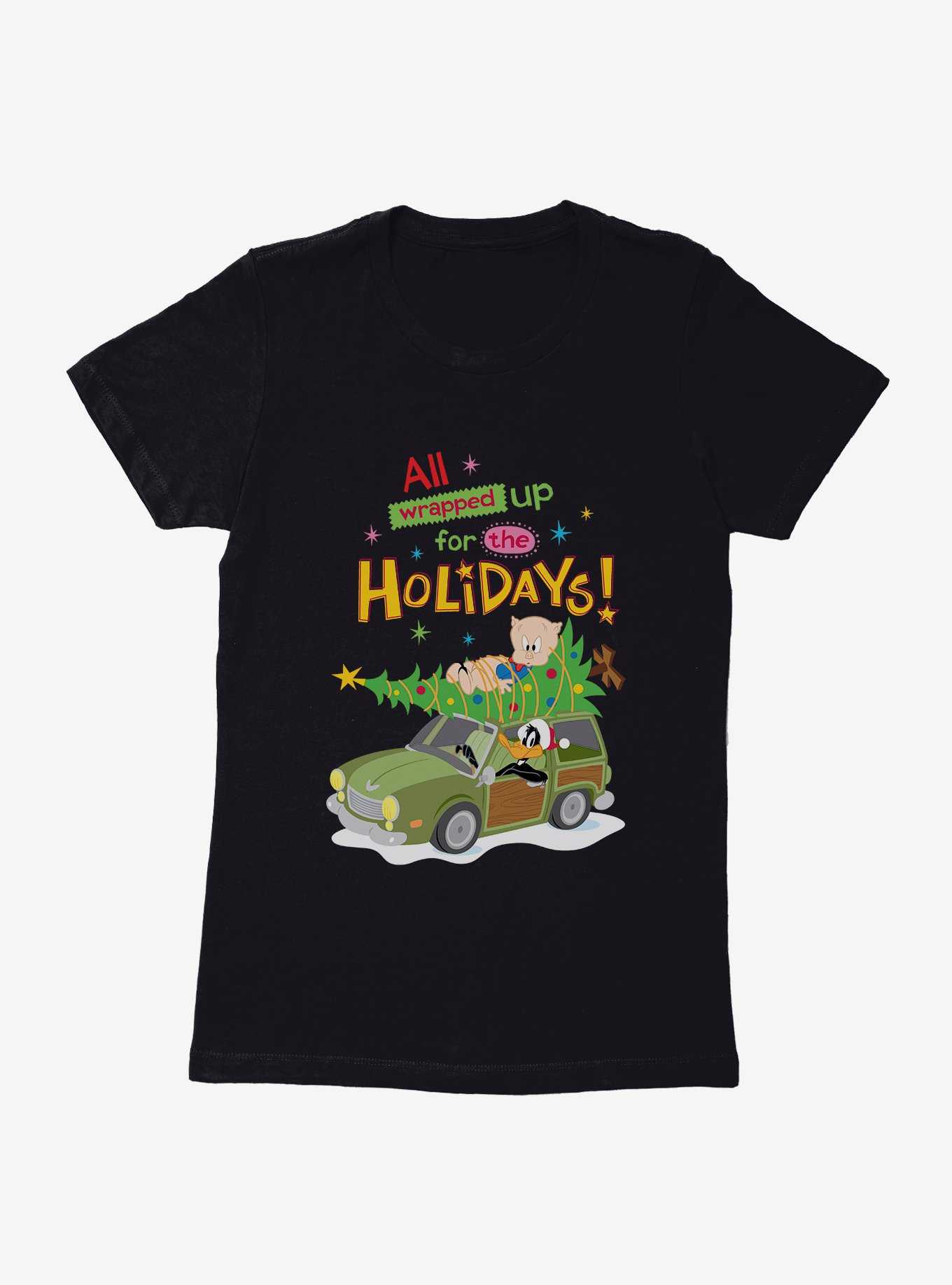 Looney Tunes Holiday All Wrapped Up Womens T-Shirt, , hi-res