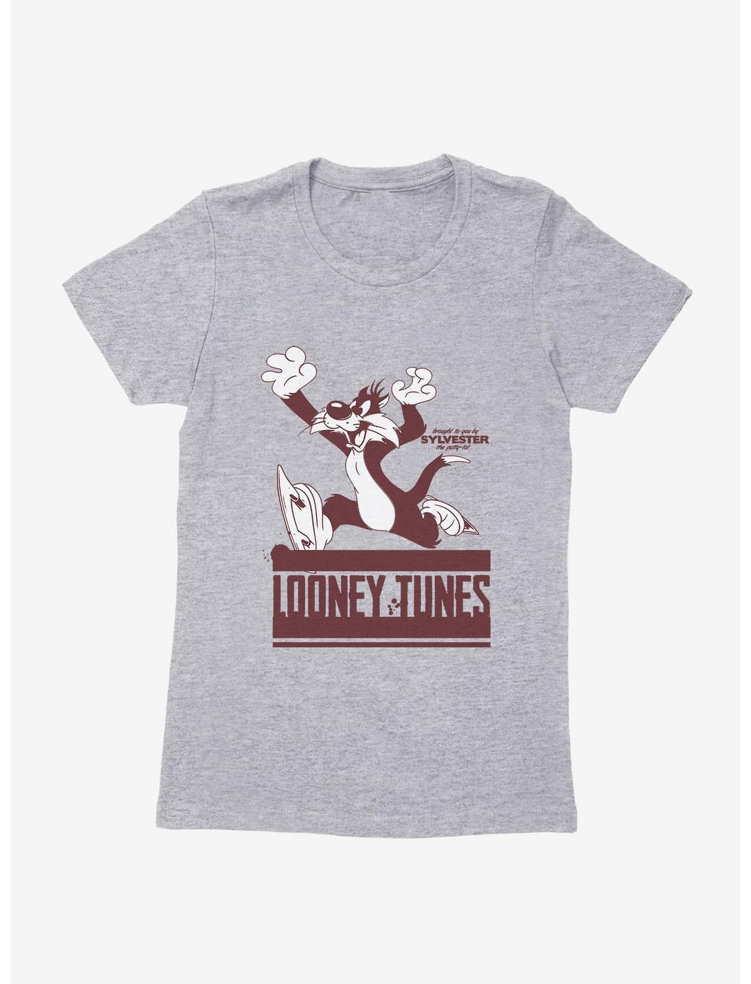 Looney Tunes Sylvester Ice Skating Womens T-Shirt, HEATHER, hi-res