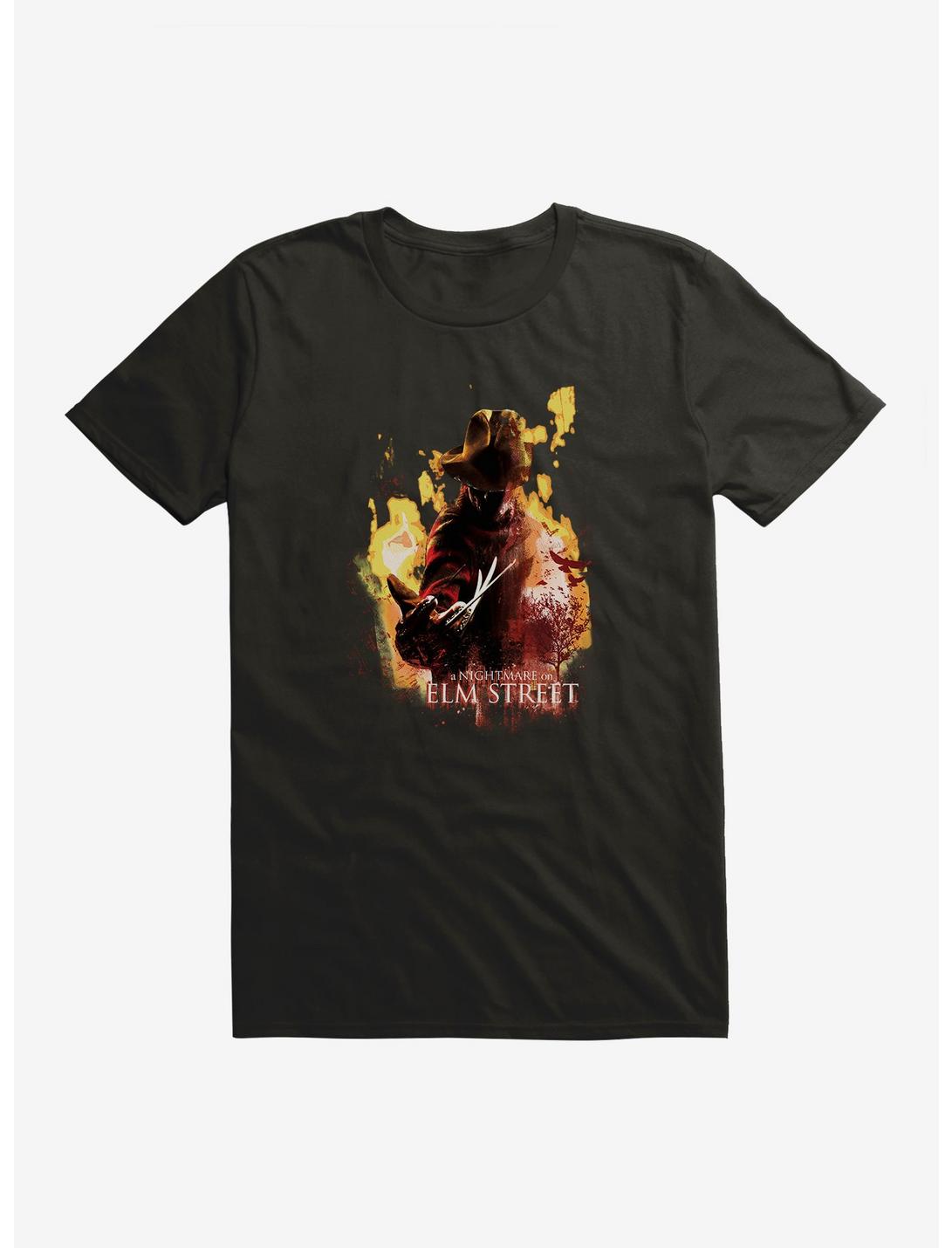 A Nightmare On Elm Street Freddy Flames T-Shirt, BLACK, hi-res