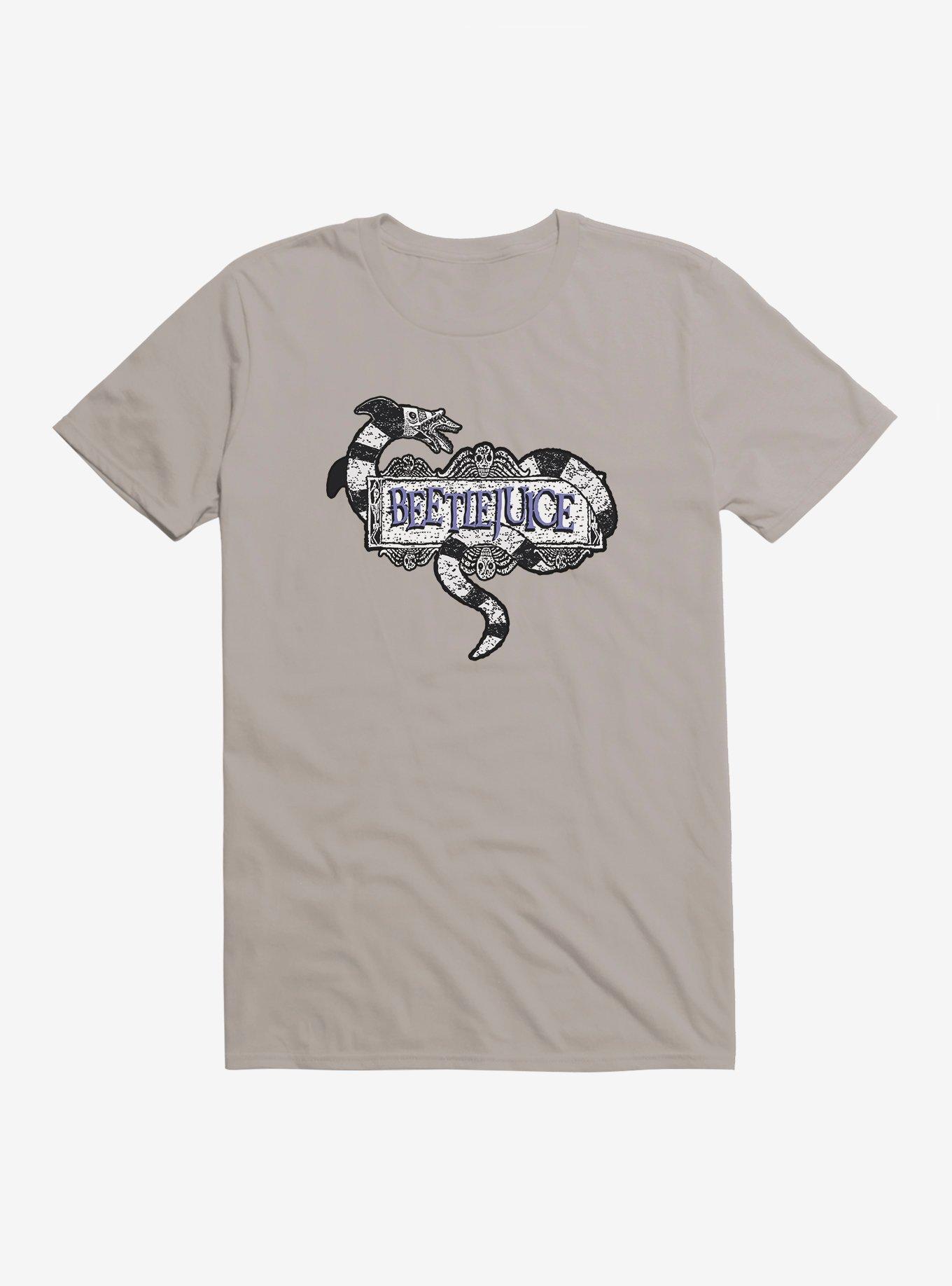 Beetlejuice Title Snake T-Shirt, LIGHT GREY, hi-res