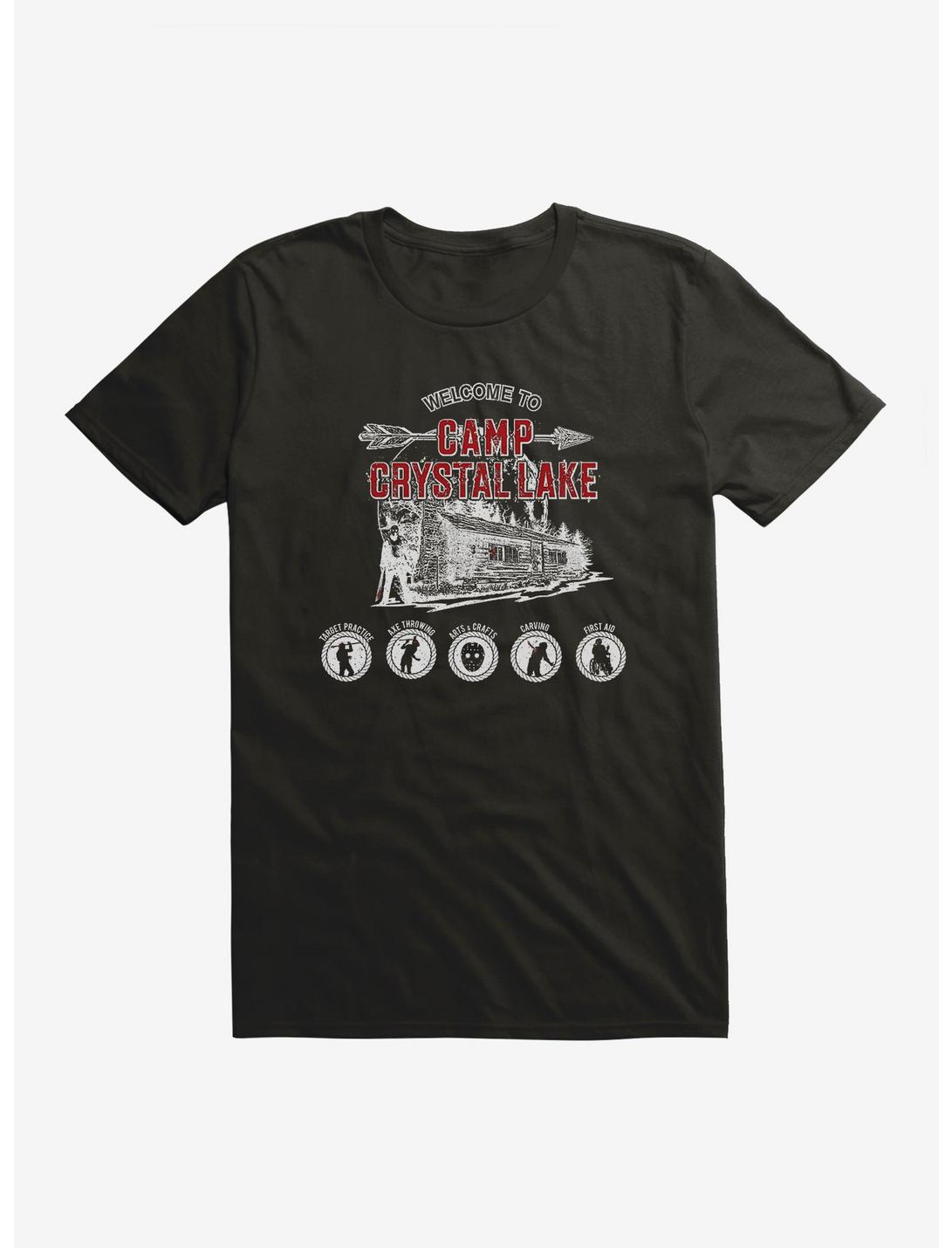 Friday The 13th Crystal Lake Camp T-Shirt, BLACK, hi-res