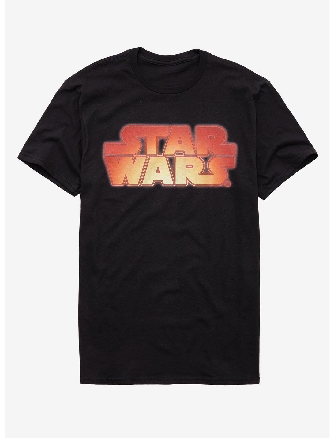 Star Wars Sunset Gradient Logo T-Shirt, BLACK, hi-res
