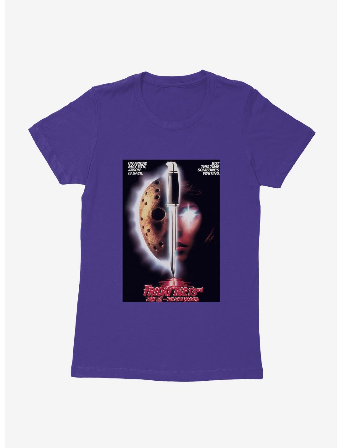 Friday The 13th Part VII Poster Womens T-Shirt, PURPLE RUSH, hi-res