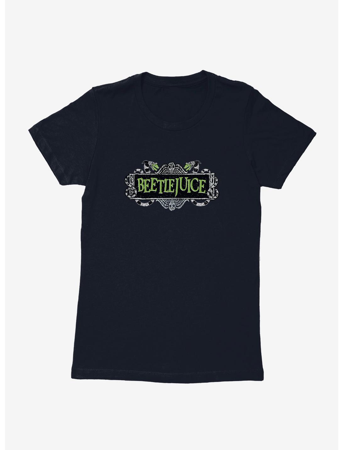 Beetlejuice Title Logo Womens T-Shirt, MIDNIGHT NAVY, hi-res