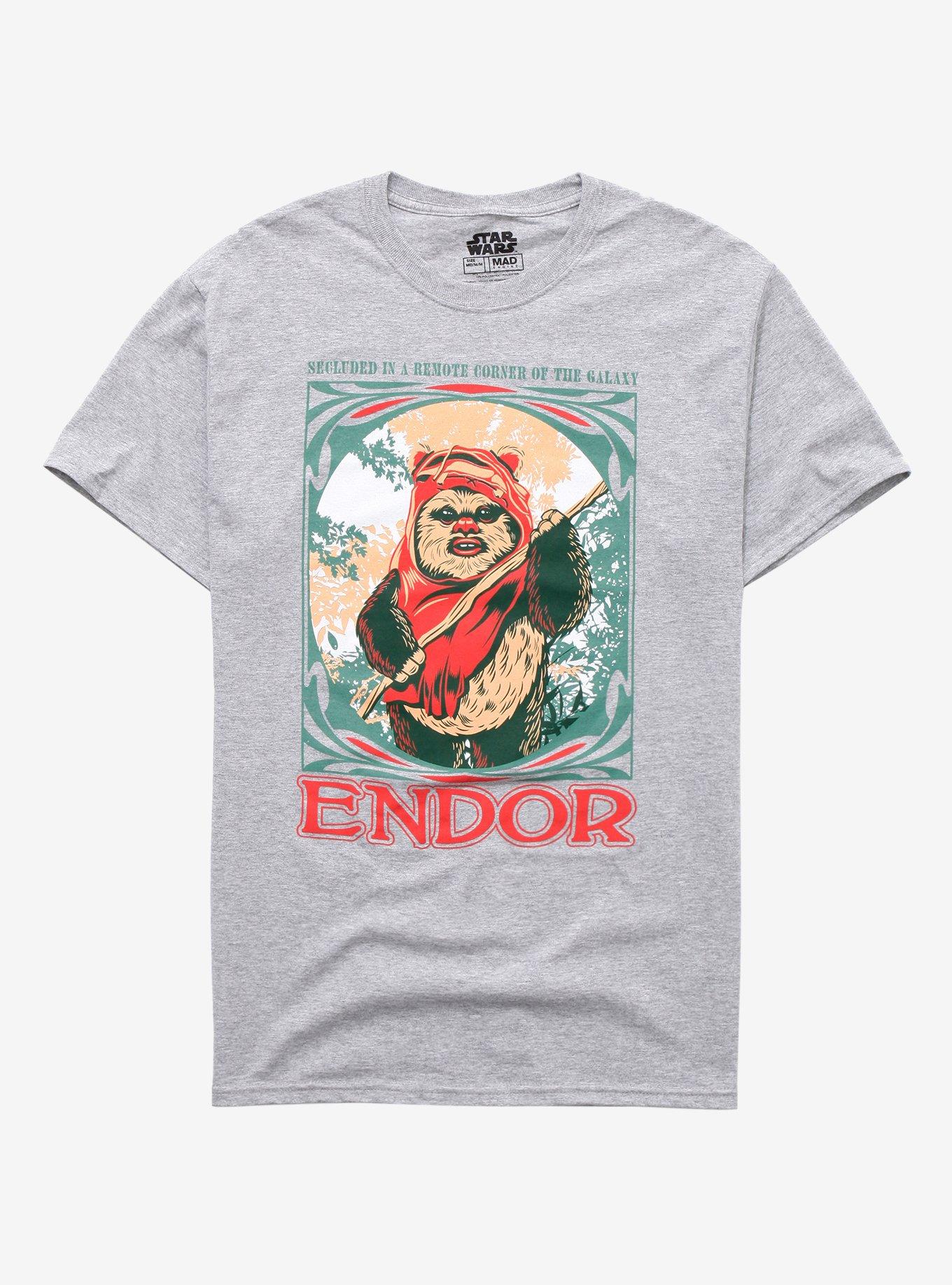 Star Wars Episode VI The Return Of The Jedi Endor T-Shirt, HEATHER GREY, hi-res