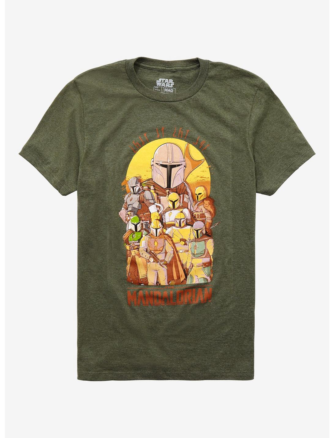 Star Wars The Mandalorian Multiple Mandalorians T-Shirt, OLIVE, hi-res