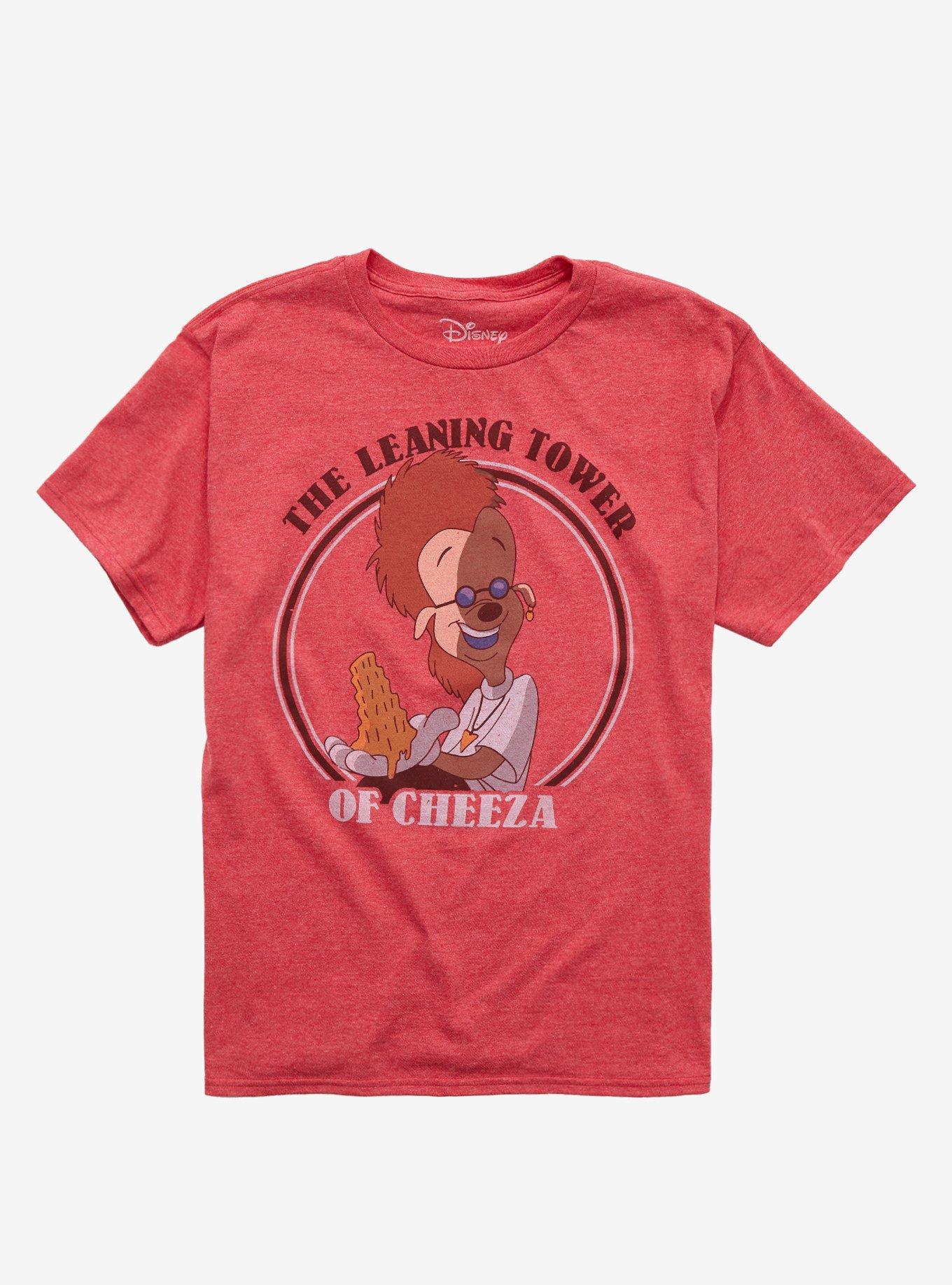 Disney A Goofy Movie The Leaning Tower Of Cheeza T-Shirt, RED, hi-res