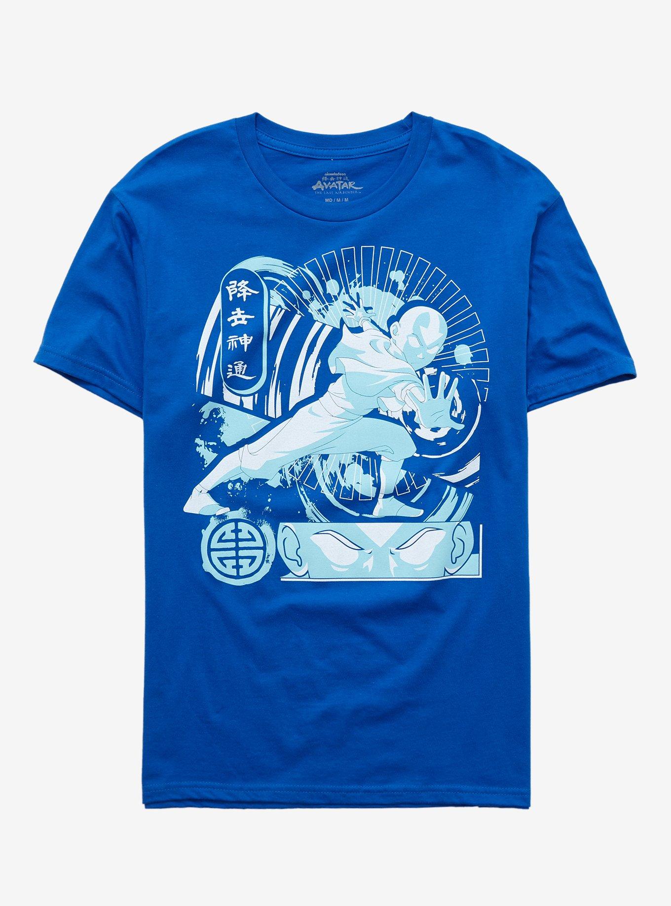 Avatar: The Last Airbender Aang Power Stance T-Shirt, BLUE, hi-res