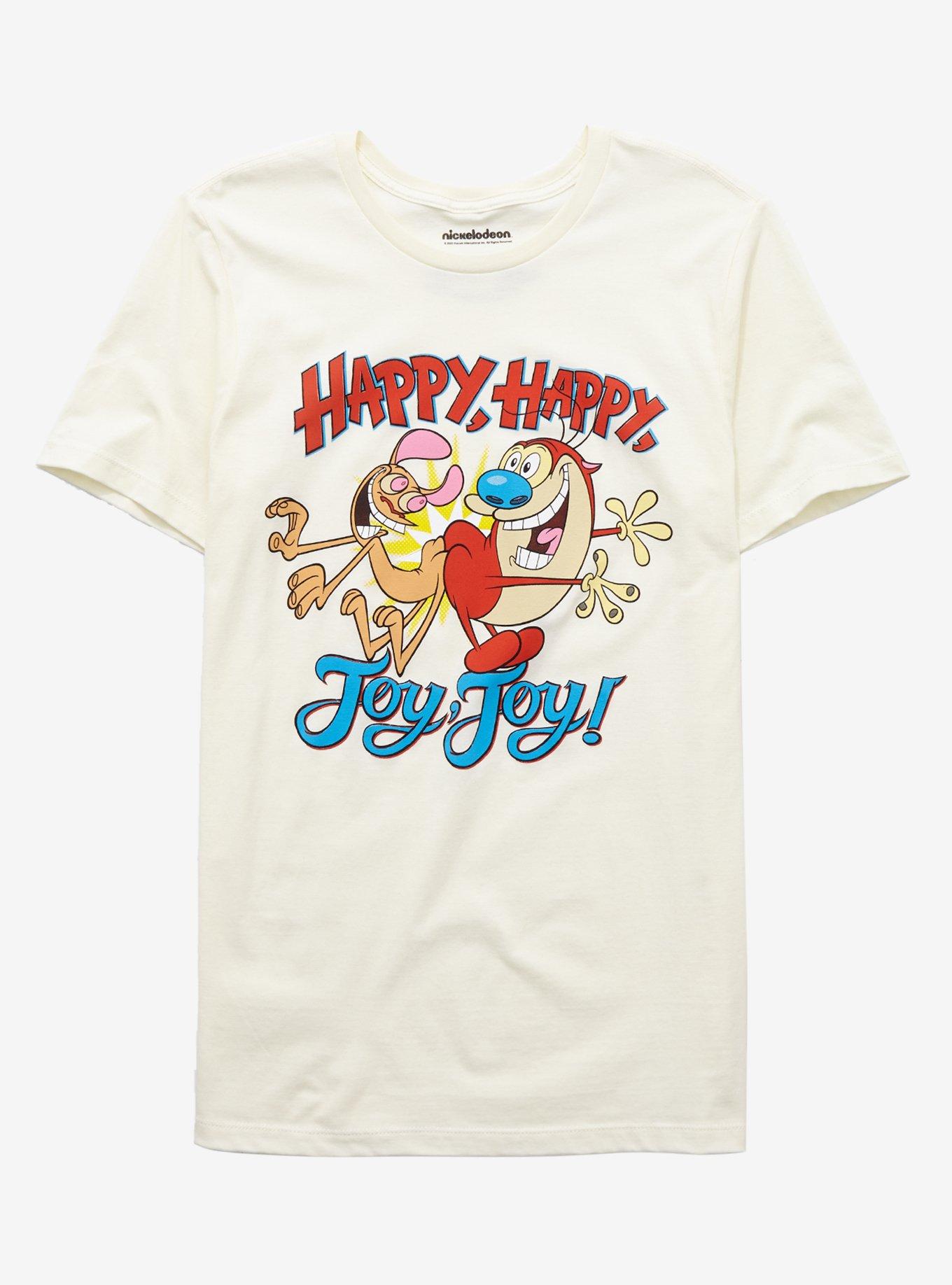 The Ren & Stimpy Show Happy, Happy, Joy, Joy T-Shirt, CREAM, hi-res