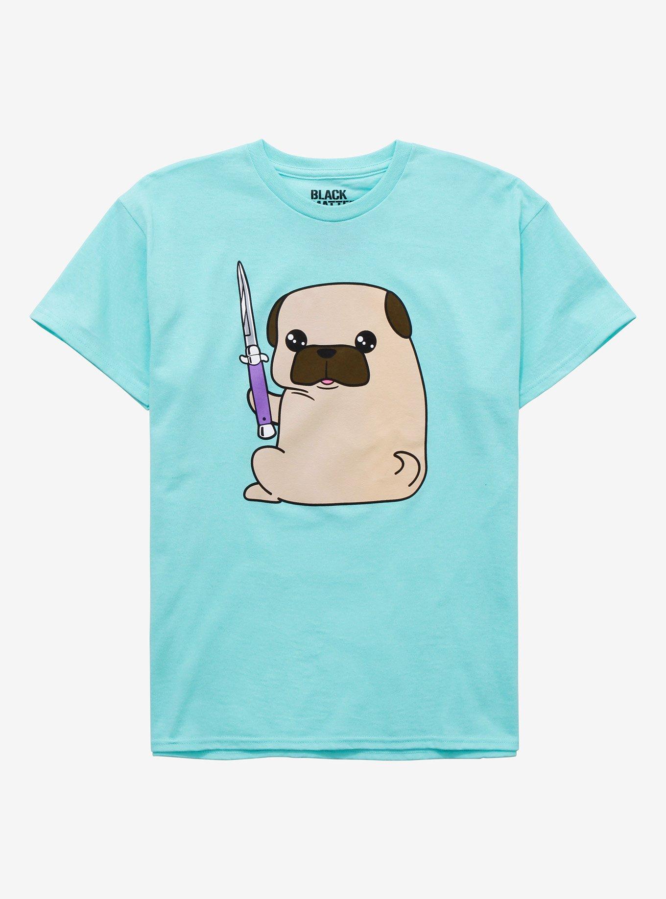 Pug Knife Girls T-Shirt, MULTI, hi-res