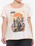 Star Wars The Mandalorian Sunset Tie-Dye Boyfriend Fit Girls T-Shirt Plus Size, MULTI, hi-res
