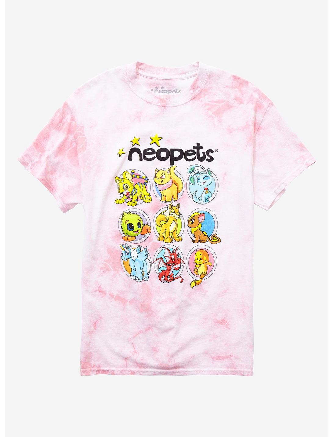 Neopets Grid Tie-Dye Boyfriend Fit Girls T-Shirt, MULTI, hi-res