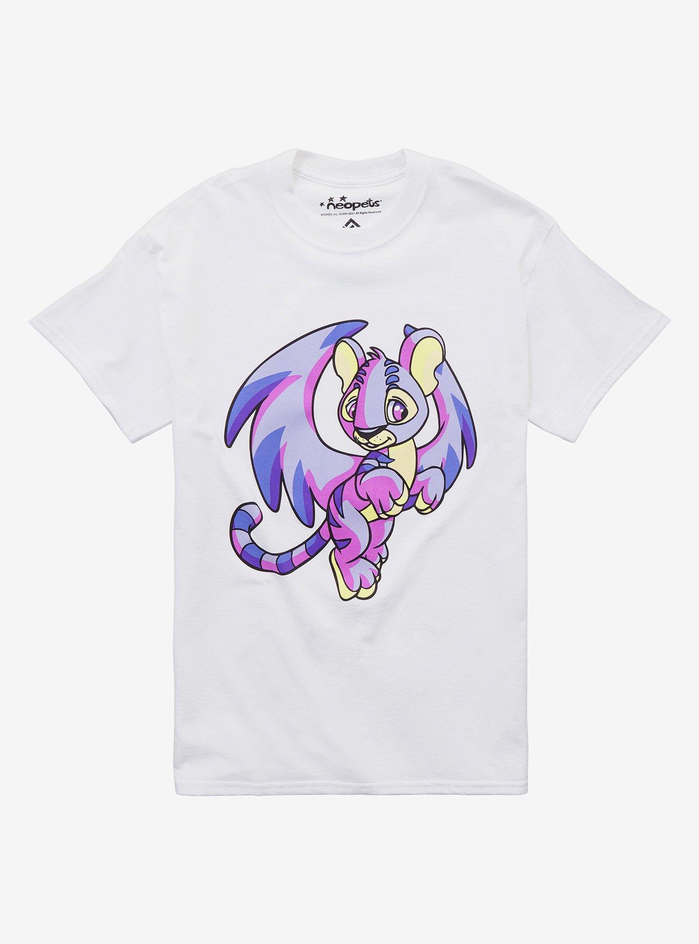 Neopets Faerie Kougra Boyfriend Fit Girls T-Shirt, PURPLE, hi-res