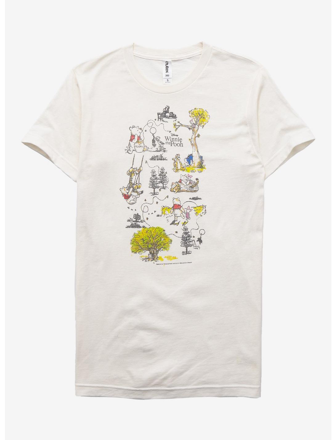 Disney Winnie The Pooh Hundred Acre Wood Sketch Girls T-Shirt, MULTI, hi-res
