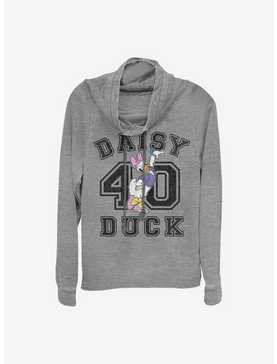 Disney Daisy Duck Collegiate Cowlneck Long-Sleeve Girls Top, , hi-res