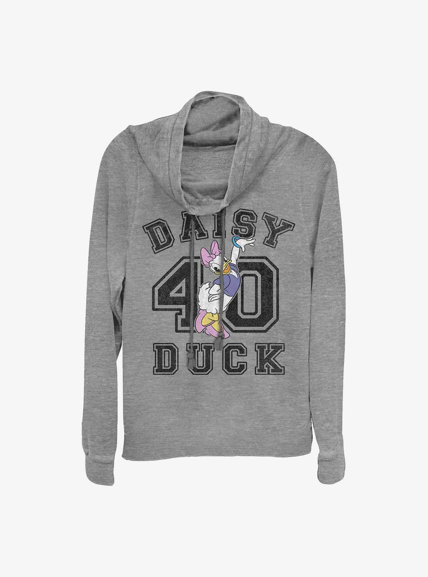 Disney Daisy Duck Collegiate Cowlneck Long-Sleeve Girls Top, , hi-res