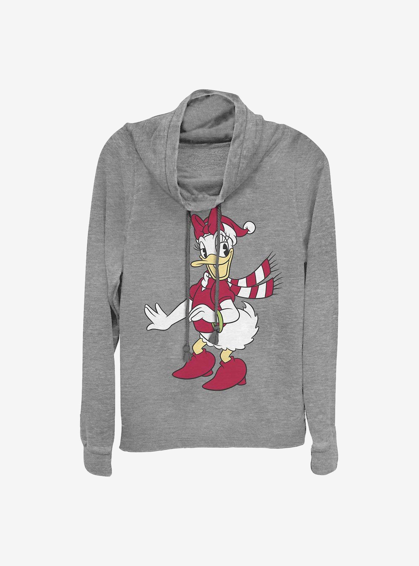 Disney Daisy Duck Daisy Holiday Hat Cowlneck Long-Sleeve Girls Top, , hi-res