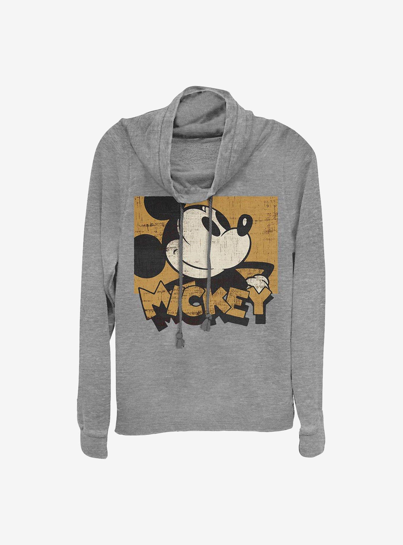 Disney Mickey Mouse Against The Grain Cowlneck Long-Sleeve Girls Top, , hi-res