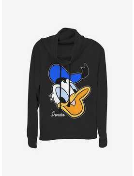 Disney Donald Duck Donald Big Face Cowlneck Long-Sleeve Girls Top, , hi-res