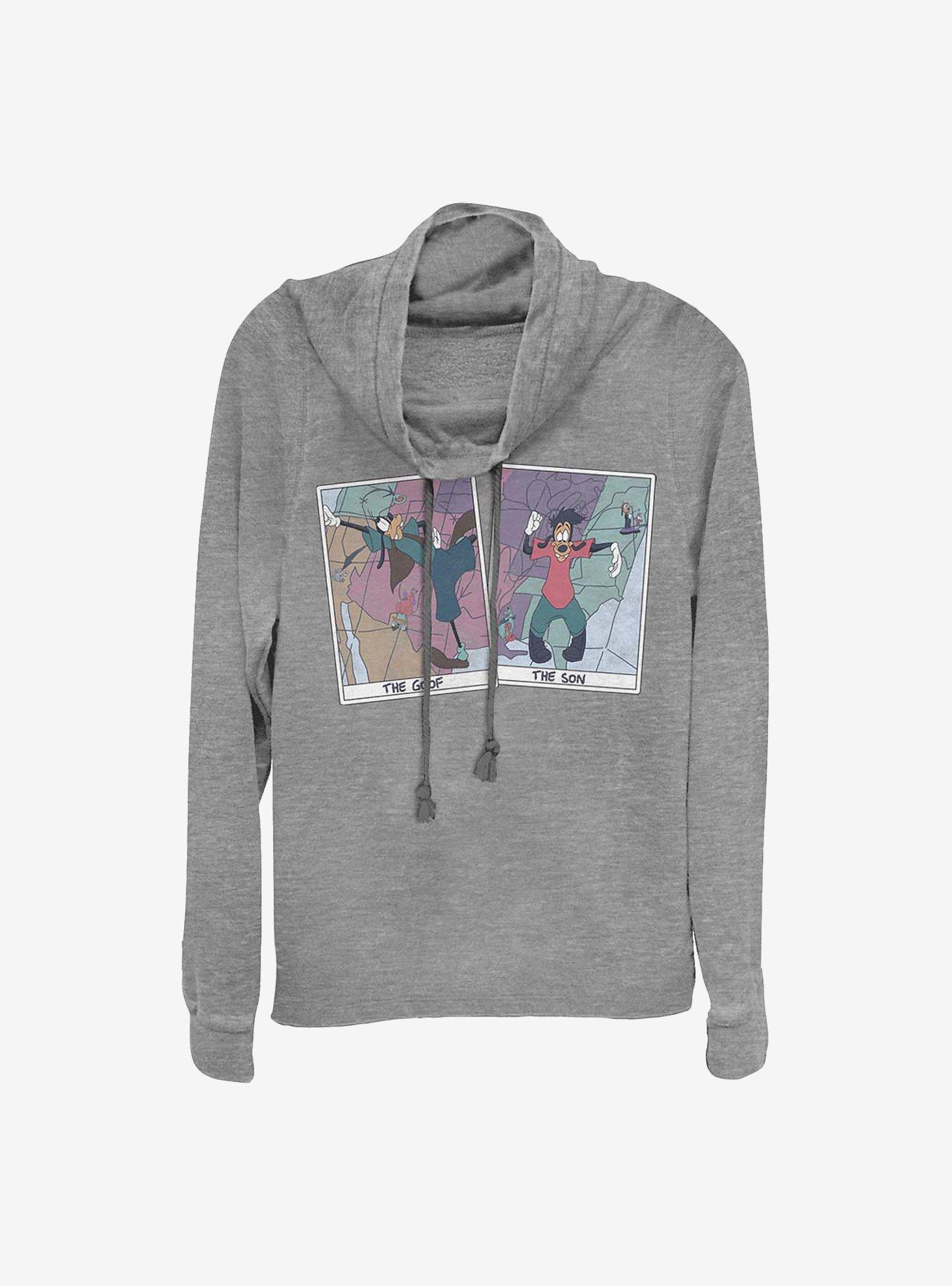 Disney A Goofy Movie Goofy Movie TR.I.P. Cowlneck Long-Sleeve Girls Top, GRAY HTR, hi-res