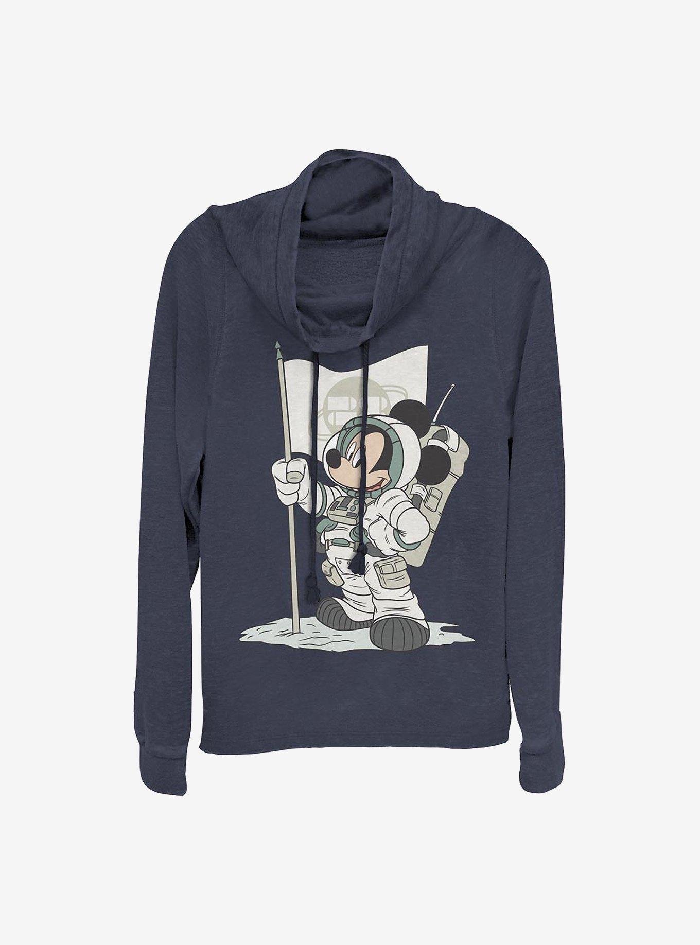Disney Mickey Mouse Astro Mickey Cowlneck Long-Sleeve Girls Top, , hi-res