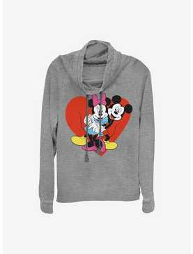 Disney Mickey Mouse Be Mine Cowlneck Long-Sleeve Girls Top, , hi-res