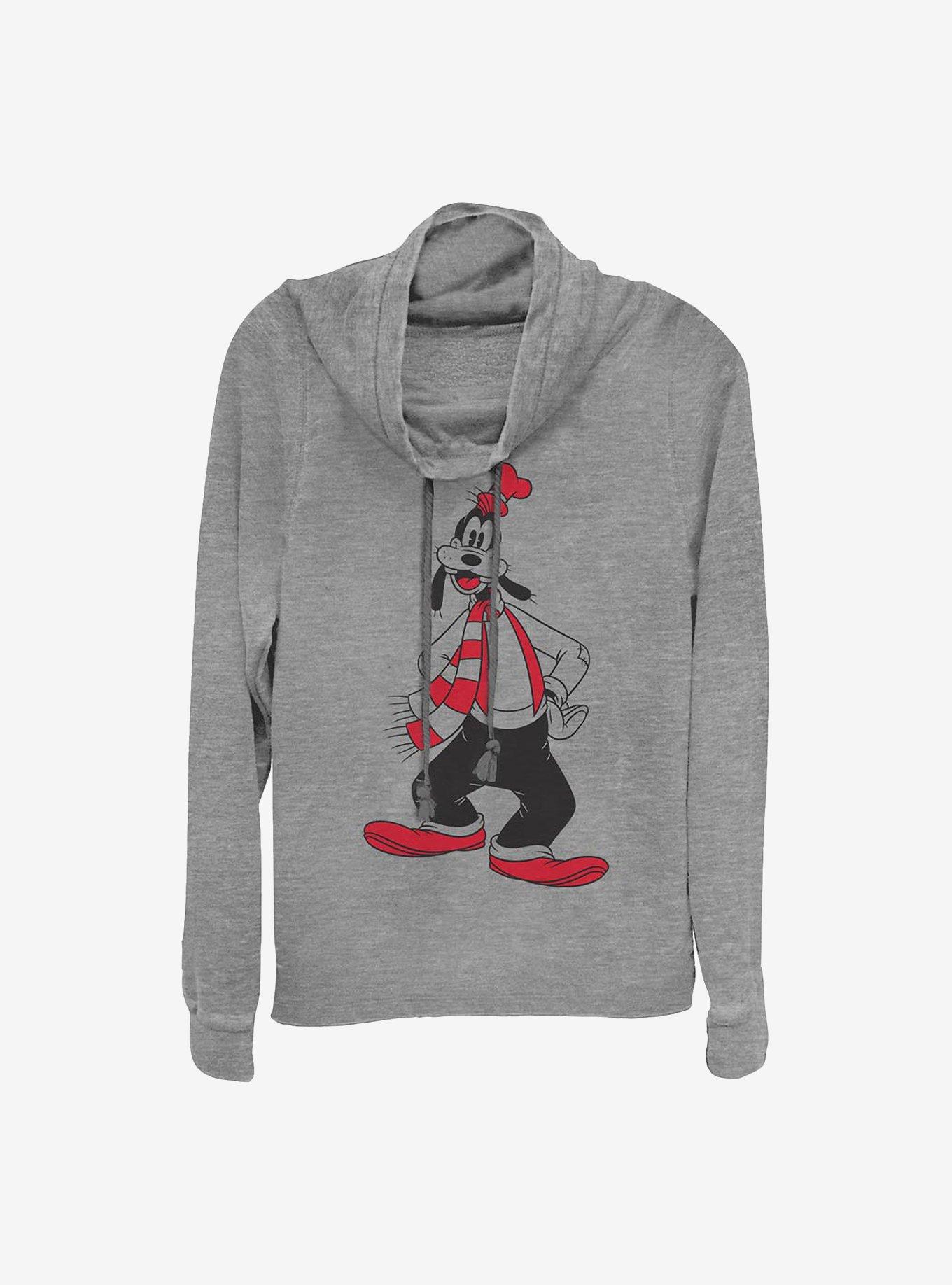 Disney Goofy Goofy Winter Fill Cowlneck Long-Sleeve Girls Top, GRAY HTR, hi-res