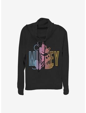 Disney Mickey Mouse Gradient Mickey Cowlneck Long-Sleeve Girls Top, , hi-res