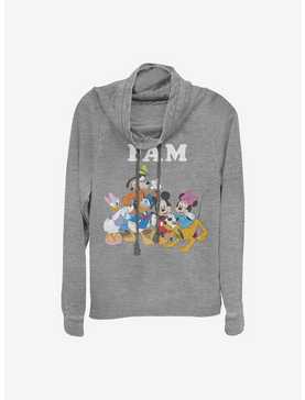 Disney Mickey Mouse And Friends Fam Cowlneck Long-Sleeve Girls Top, , hi-res