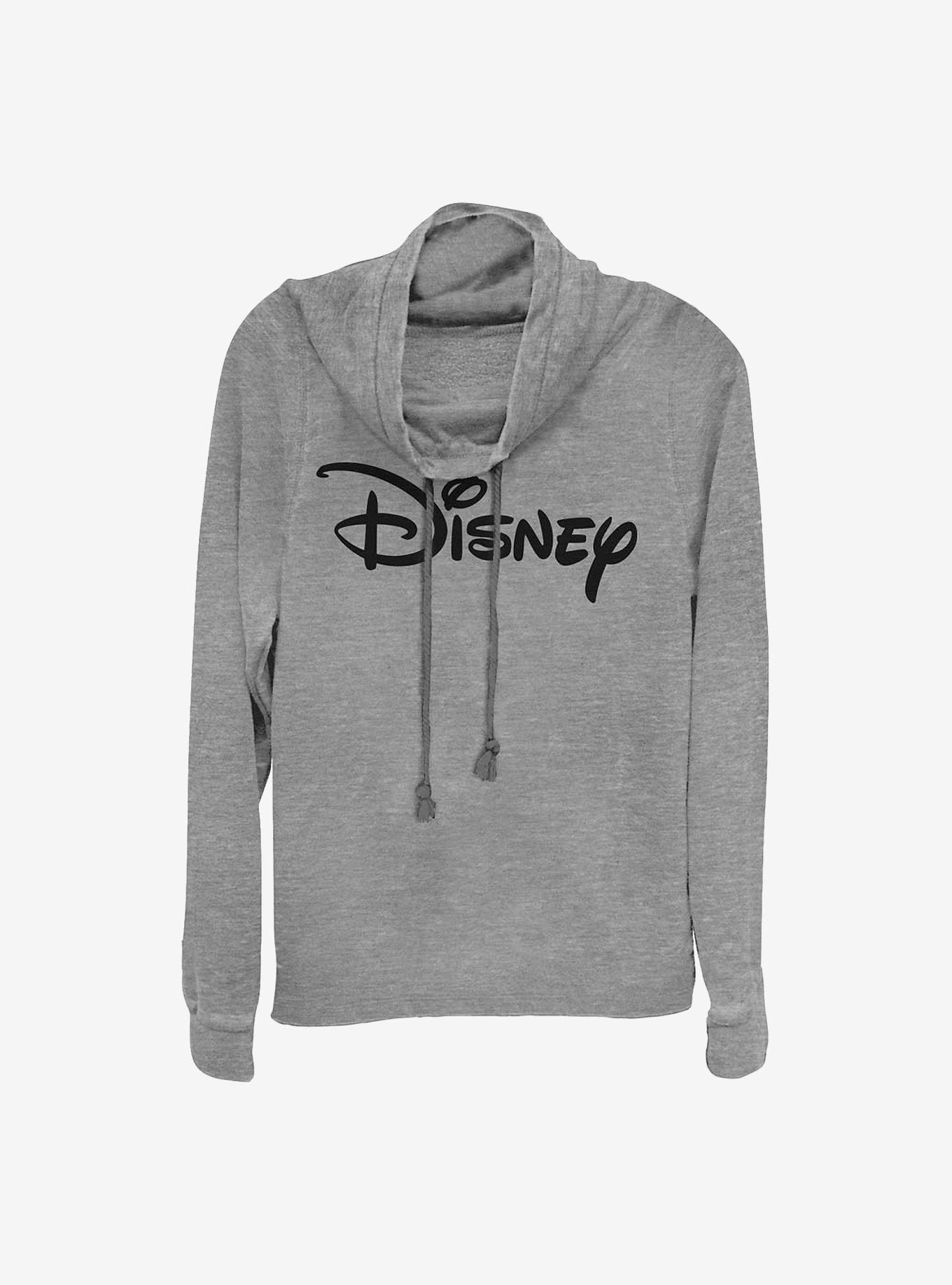 Disney Classic Basic Disney Logo Cowlneck Long-Sleeve Girls Top, , hi-res