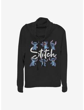 Disney Lilo & Stitch Stitch Poses Cowlneck Long-Sleeve Girls Top, , hi-res