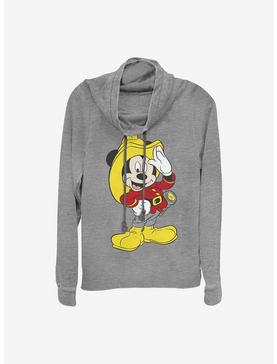 Disney Mickey Mouse Mickey Firefighter Cowlneck Long-Sleeve Girls Top, , hi-res
