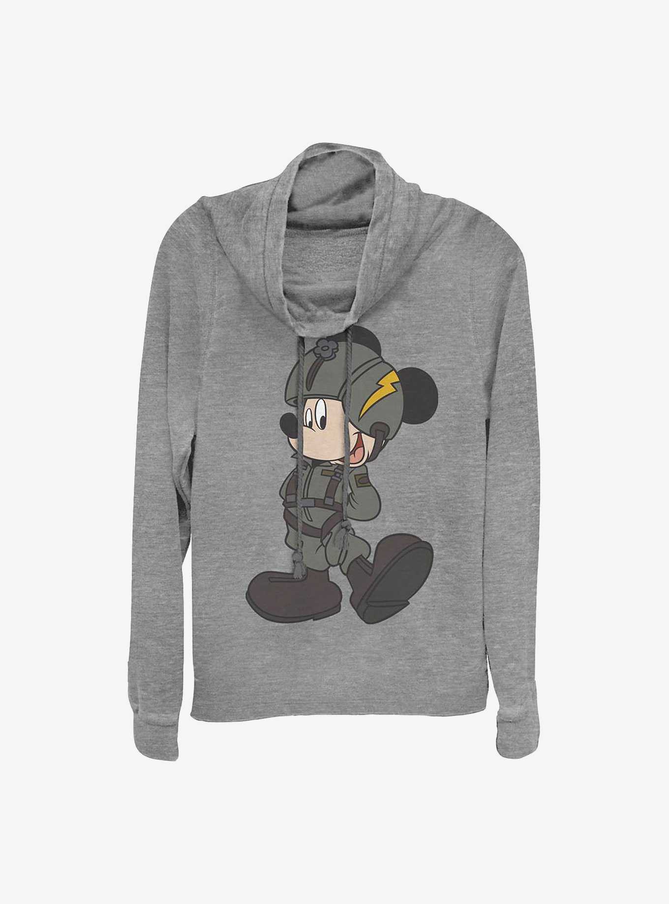 Disney Mickey Mouse Mickey Jet Pilot Cowlneck Long-Sleeve Girls Top, , hi-res
