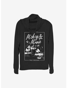 Disney Mickey Mouse Mickey Minnie Music Cover Cowlneck Long-Sleeve Girls Top, , hi-res
