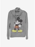 Disney Mickey Mouse Mightiest Mouse Cowlneck Long-Sleeve Girls Top, GRAY HTR, hi-res
