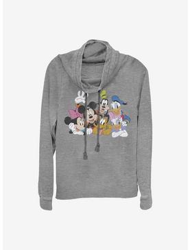 Disney Mickey Mouse And Friends Group Cowlneck Long-Sleeve Girls Top, , hi-res