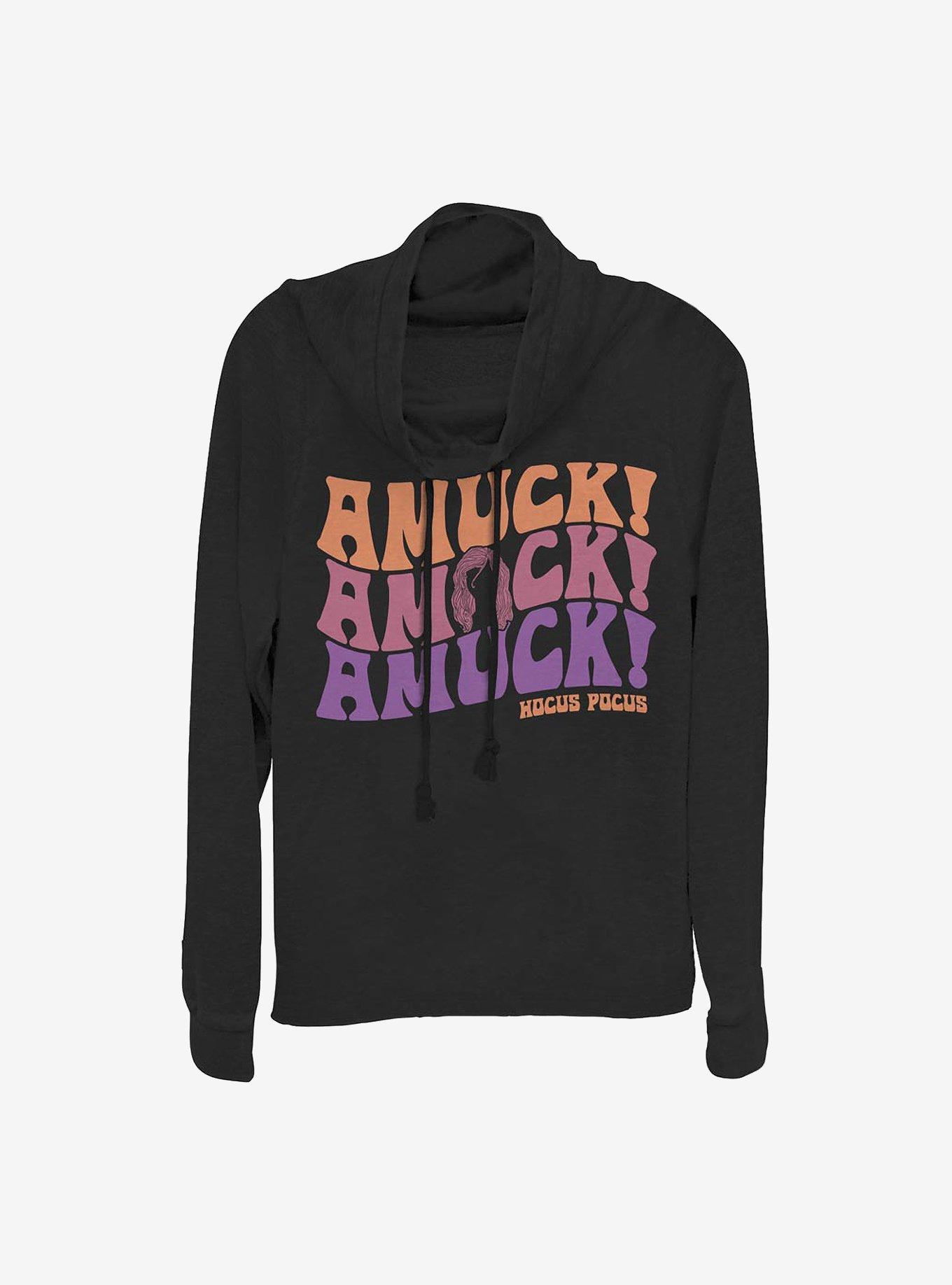 Disney Hocus Pocus Amuck Cowlneck Long-Sleeve Girls Top, BLACK, hi-res