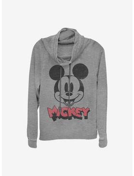 Disney Mickey Mouse Heads Up Cowlneck Long-Sleeve Girls Top, , hi-res
