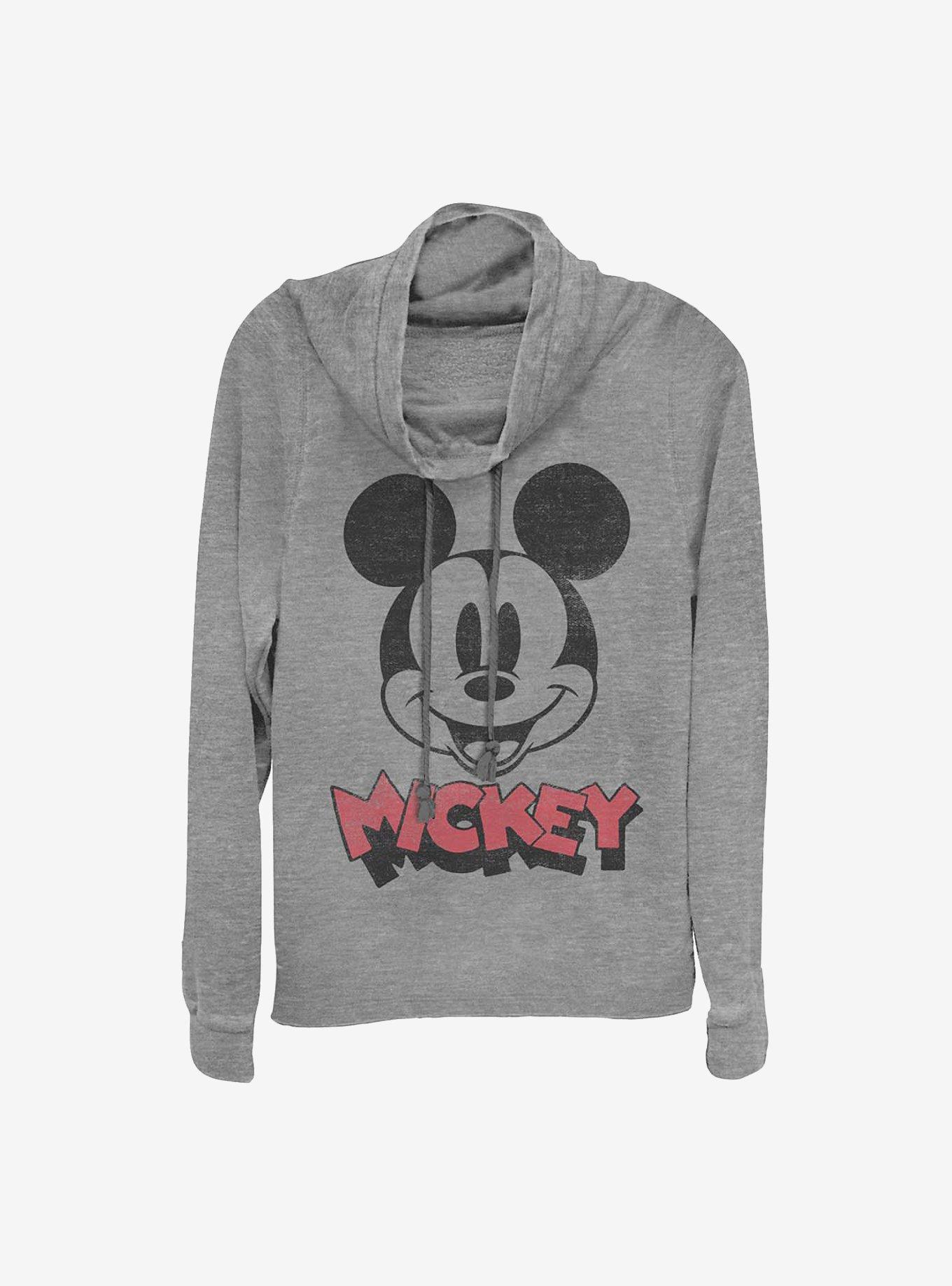 Disney Mickey Mouse Heads Up Cowlneck Long-Sleeve Girls Top, , hi-res