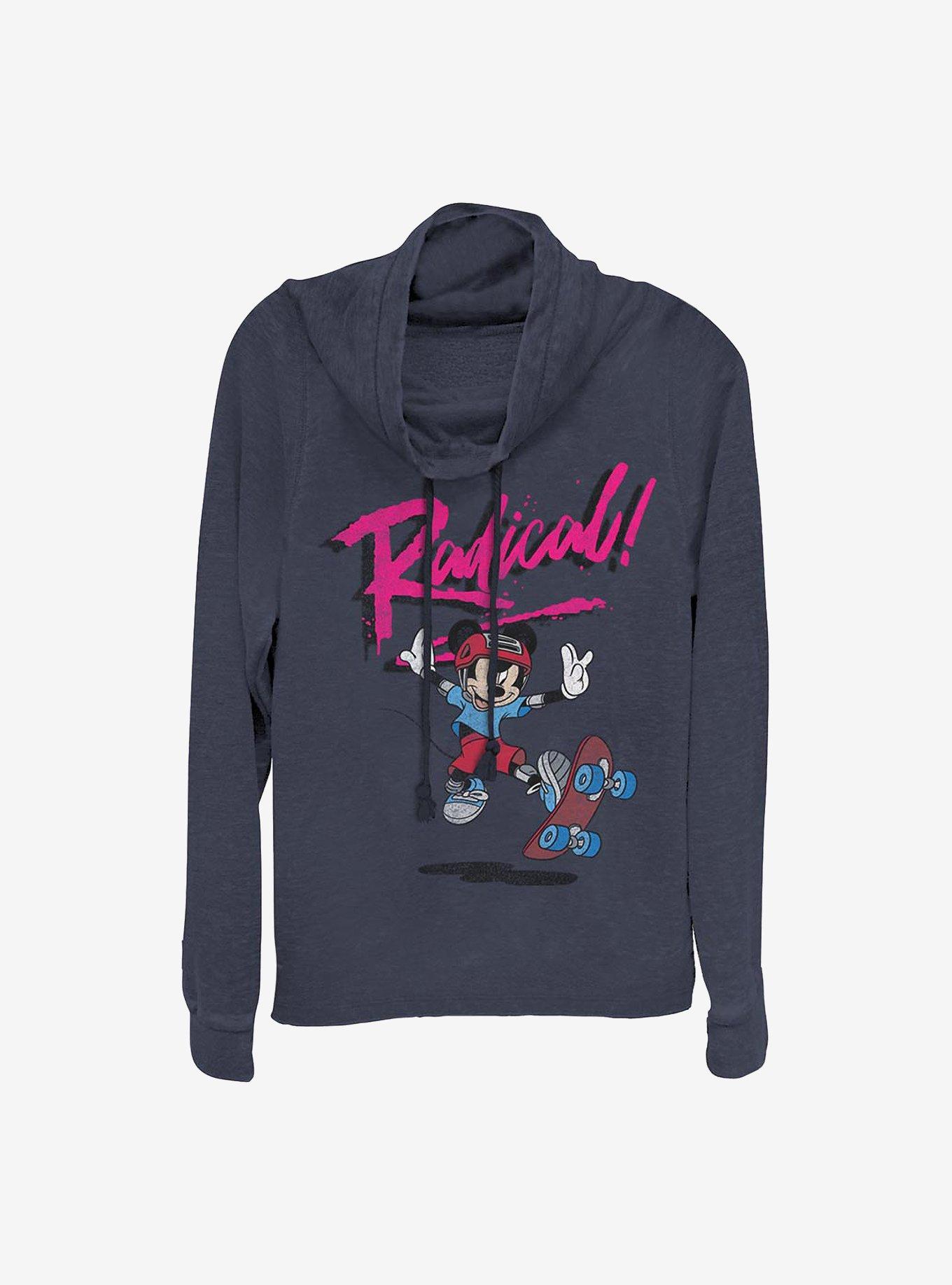 Disney Mickey Mouse Rad Mickey Cowlneck Long-Sleeve Girls Top, , hi-res