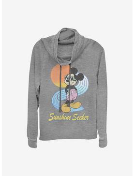Disney Mickey Mouse Sunshine Seeker Cowlneck Long-Sleeve Girls Top, , hi-res