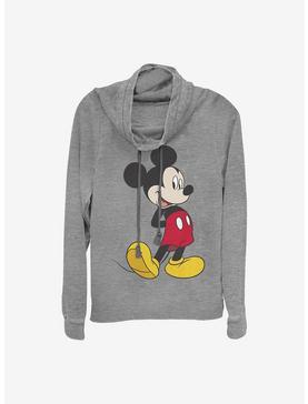 Plus Size Disney Mickey Mouse Traditional Mickey Cowlneck Long-Sleeve Girls Top, , hi-res