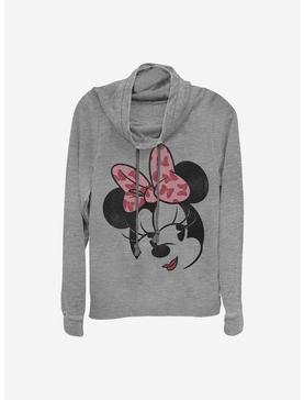 Disney Minnie Mouse Minnie Face Cowlneck Long-Sleeve Girls Top, , hi-res