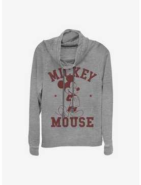 Disney Mickey Mouse Mickey Goes To College Cowlneck Long-Sleeve Girls Top, , hi-res