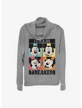 Disney Mickey Mouse Mickey Heart Breaker Cowlneck Long-Sleeve Girls Top, , hi-res