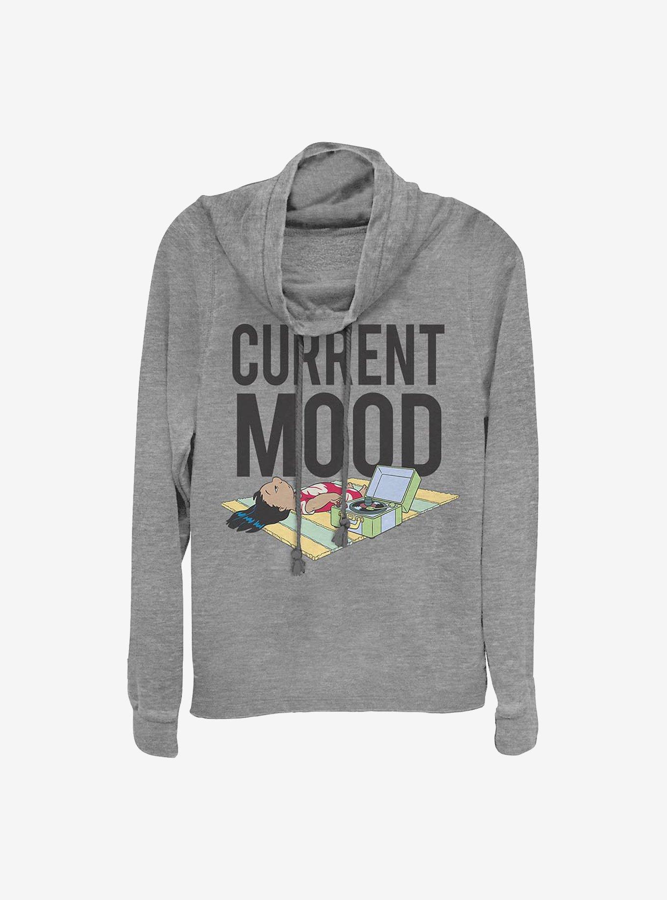 Disney Lilo & Stitch Current Mood Lilo Cowlneck Long-Sleeve Girls Top, , hi-res